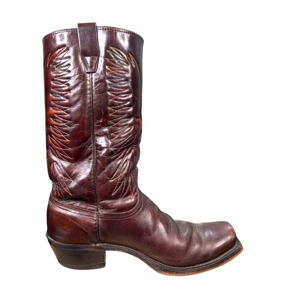 Vintage 70’s Wrangler 5630 Eagle Rainbow Brown Leather Cowboy Boot Size 10.5 D main image 7
